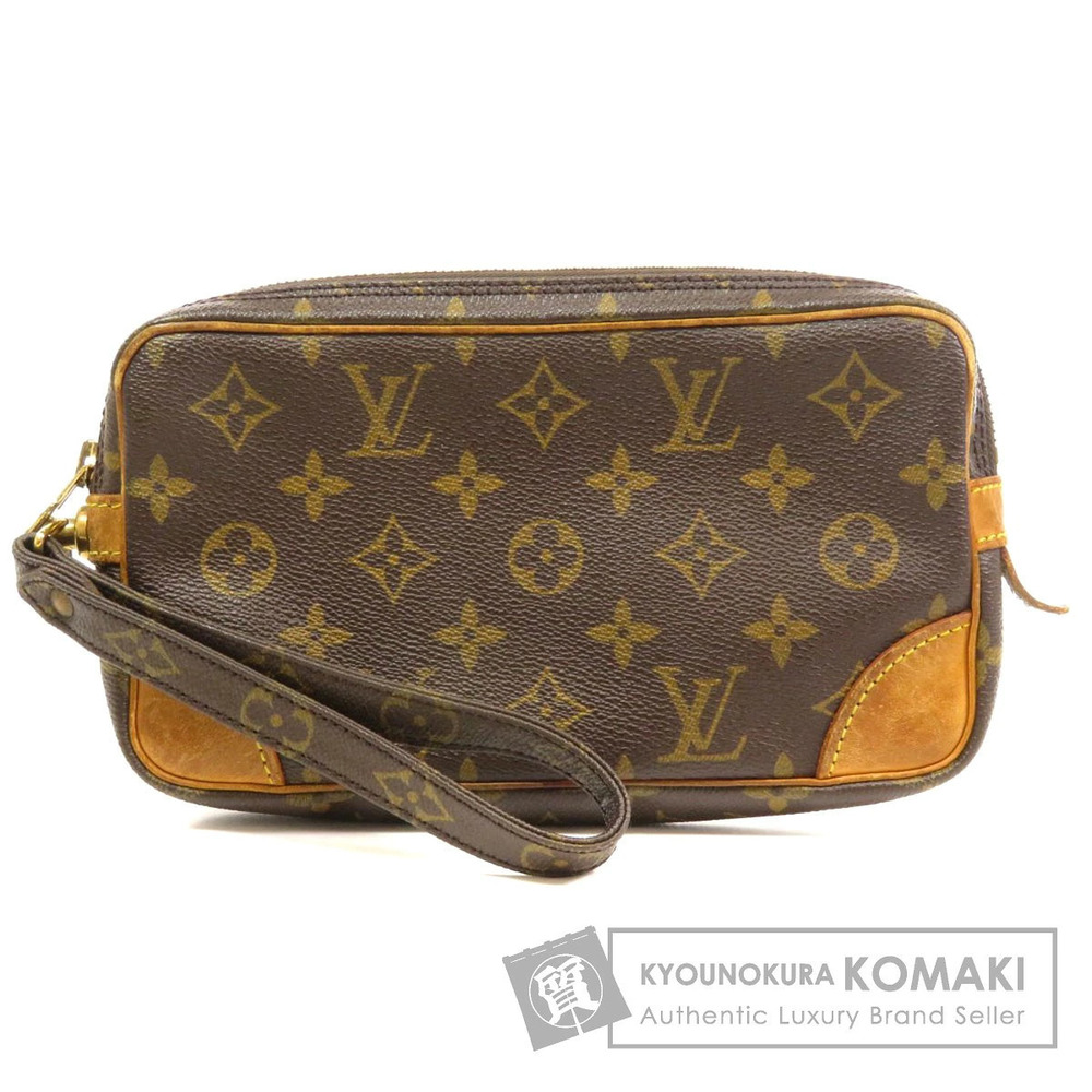 Louis Vuitton Marly Dragonne Clutch Bag Monogram Canvas Brown